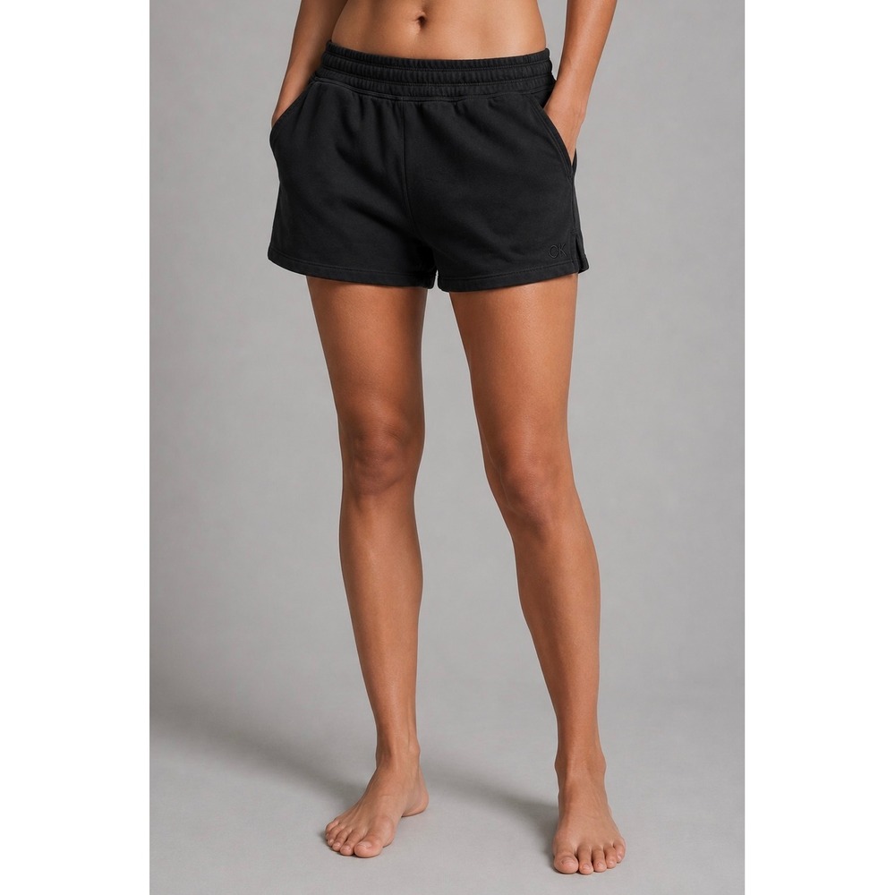 Calvin Klein Performance Mens Black Cotton Blend Athletic Gym Shorts Size L